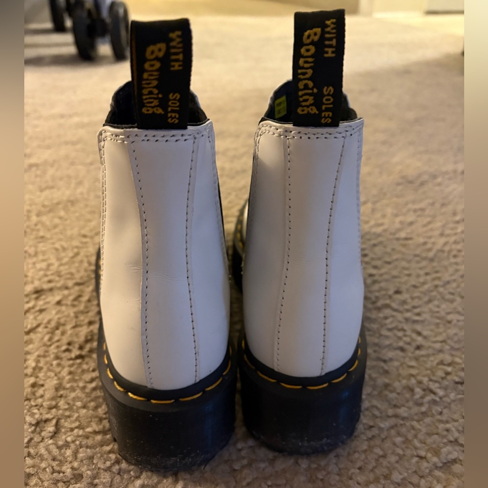 Dr. Martens White Platform Shoes - Picture 4 of 4